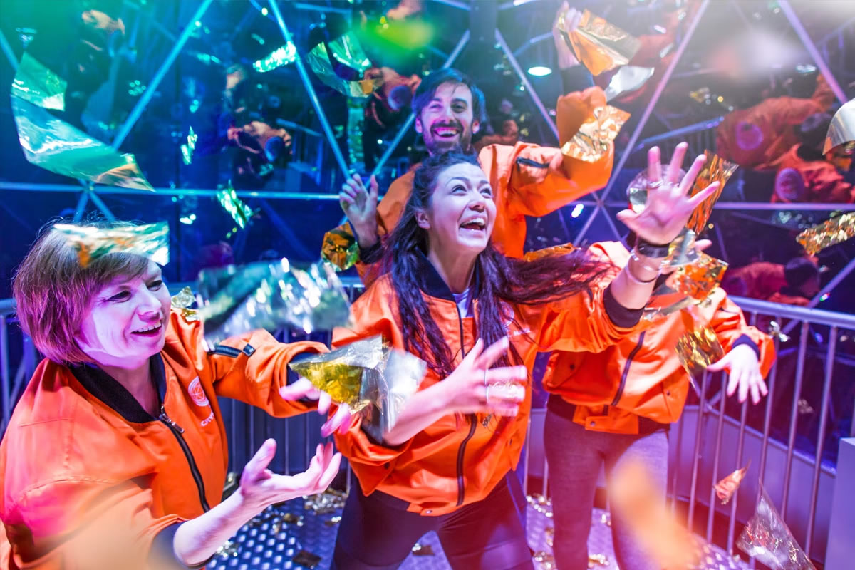 The Crystal Maze LIVE Experience and Cocktail Masterclass with Three Course Meal at Revolution Bar for Two